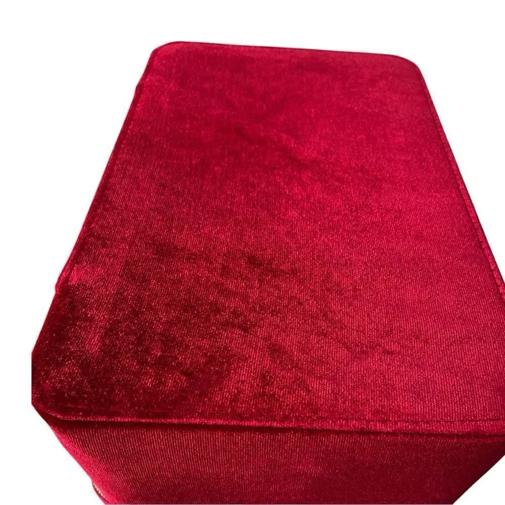 Estee Lauder Luxurious Red Velvet Makeup/Cosmetics Box Bag with Bow